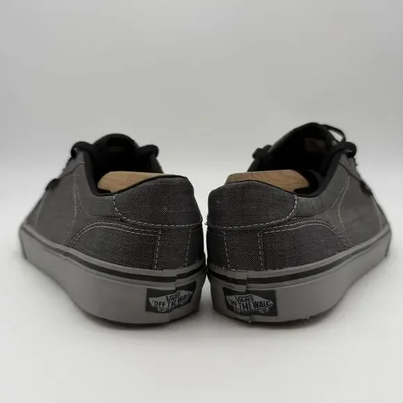 Vans Gray and Black Canvas Sneakers - Men's Size 9 - Picture 6 of 11